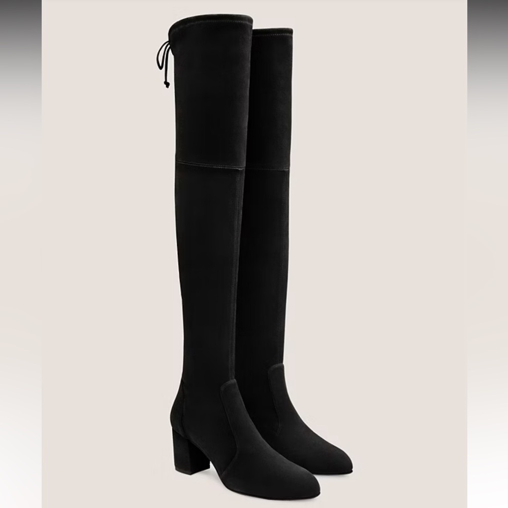 NEW Stuart Weitzman Lamd Over The Knee Suede Tie Boot